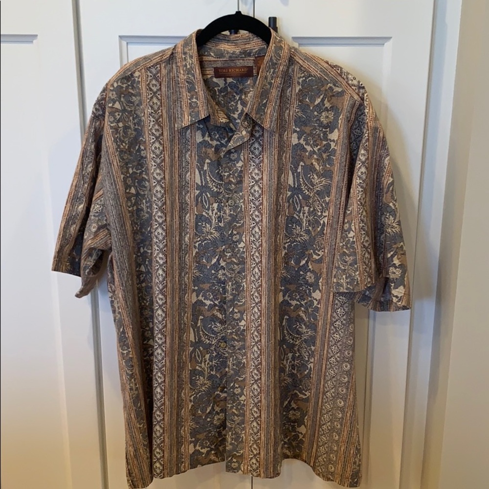 Tori Richard Honolulu paisley Hawaiian shirt made USA XXL 2XL